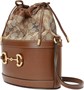 Женская сумка Gucci Horsebit 1955 Bucket, коричневая 667479