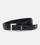 Ремень из кожи с монограммой Saint Laurent, черный 2108696