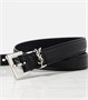 Ремень из кожи с монограммой Saint Laurent, черный 2108696