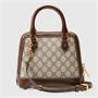 Мини-сумка Gucci Horsebit 1955 с верхней ручкой, коричневая 619886