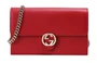 Красный кожаный кошелек на цепочке Gucci Interlocking GG 4546870