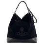 Сумка-шоппер из черной замши Vivienne Westwood 26499016