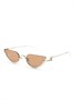 Gucci Eyewear солнцезащитные очки в полуободковой оправе, золотой 17996154