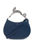 Сумка-тоут из кожи с ручкой-кошкой Lanvin, синий 23790228