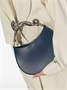 Сумка-тоут из кожи с ручкой-кошкой Lanvin, синий 23790228