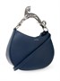 Сумка-тоут из кожи с ручкой-кошкой Lanvin, синий 23790228