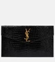 Клатч Uptown из лакированной кожи Saint Laurent, черный 2110366