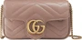 Мини-сумка Gucci GG Marmont Matelass? из кожи бежевого цвета 667320