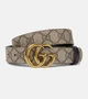 Двусторонний ремень из ткани GG Supreme Gucci, бежевый 2083636