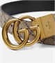 Двусторонний ремень из ткани GG Supreme Gucci, бежевый 2083636