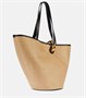 Сумка-корзина Le Bambola с кожаной отделкой Jacquemus, цвет ivory/black 15840962