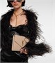 Кожаный клатч Cassandre Small с матовой отделкой Saint Laurent, бежевый 2106529