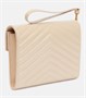 Кожаный клатч Cassandre Small с матовой отделкой Saint Laurent, бежевый 2106529