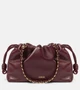 Кожаная наплечная сумка Flamenco Loewe, Dark Burgundy 25641900