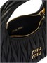 Стеганая мини-сумка Miu Wander MIU MIU, черный 25847050