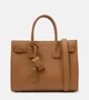 Маленькая кожаная сумка-тоут sac de jour Saint Laurent, коричневый 5979317