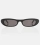 Солнцезащитные очки SL 557 Shade в овальной оправе Saint Laurent, черный 2109797