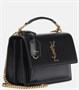 Сумка через плечо Sunset среднего размера из кожи Saint Laurent, черный 2108589