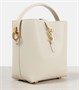 Le 37 Мини кожаная сумка-ведро Saint Laurent, Blanc Vintage 25641378