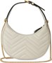 Мини-сумка Gucci GG Marmont Half-Moon Mystic White 666605