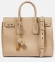 Sac De Jour Маленькая сумка-тоут из кожи Saint Laurent, бежевый 2109386