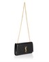 Маленькая сумка Kate из кожи с тиснением Grain De Poudre Saint Laurent, цвет Black 6785326