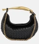 Маленькая кожаная сумка через плечо sardine Bottega Veneta, черный 6951616