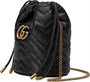 Мини-сумка Gucci GG Marmont Bucket Черная 666800