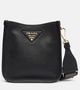 Миниатюрная кожаная сумка через плечо Prada, черный 25626289