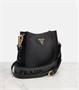 Миниатюрная кожаная сумка через плечо Prada, черный 25626289