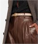 Ремень из кожи с монограммой Saint Laurent, бежевый 2108682