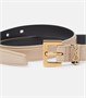 Ремень из кожи с монограммой Saint Laurent, бежевый 2108682