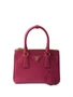 Prada мини-сумка Galleria из сафьяновой кожи, розовый 24580946