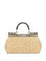 Dolce & Gabbana маленькая плетеная сумка-тоут Sicily, нейтральный цвет 15677273