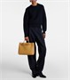 Andiamo Intrecciato средняя кожаная сумка-тоут Bottega Veneta, DARK PRA-MB-DARK PRA 25641259