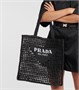 Сумка-шоппер с логотипом Prada, черный 25628097