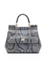 Dolce & Gabbana сумка Sicily с тиснением под кожу змеи, синий 15683657