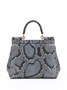 Dolce & Gabbana сумка Sicily с тиснением под кожу змеи, синий 15683657