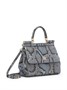Dolce & Gabbana сумка Sicily с тиснением под кожу змеи, синий 15683657