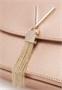 Сумка Valentino на плечо с декоративной кисточкой, розовое золото 1696909