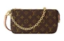 LOUIS VUITTON Сумка через плечо из лакированного полотна с кожаной отделкой женская коричневая 27972831