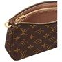 LOUIS VUITTON Сумка через плечо из лакированного полотна с кожаной отделкой женская коричневая 27972831