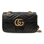 Мини-сумка Gucci GG Marmont через плечо с цепочкой, черная 21158714