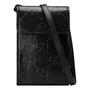 Мини-сумка Gucci с тиснением логотипа, черная 21072414