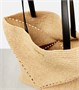 Складная сумка-пазл Fold XL из рафии Loewe, Natural/Black 25641860