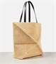 Складная сумка-пазл Fold XL из рафии Loewe, Natural/Black 25641860