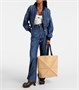 Складная сумка-пазл Fold XL из рафии Loewe, Natural/Black 25641860