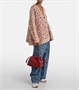 Средний кожаный клатч Flamenco Loewe, Burnt Red 25641398