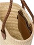 Соломенная сумка-тоут MIU MIU, нейтральный 25744082