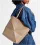 Складная кожаная сумка-тоут Puzzle Fold Medium Loewe, песочный 25641396